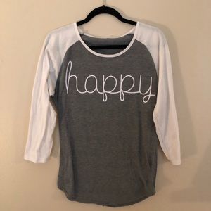 Happy 3/4 Sleeve Shirt